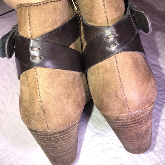 FRANCO SARTO Dotty Ankle Boots Tan Leather Sz 9 - Picture 9 of 14